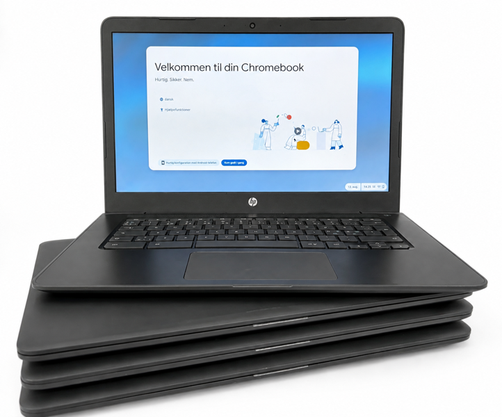 4 Hewlett-Packard Chromebook (TPN-Q216) laptops m. Bang & Olufsen lyd