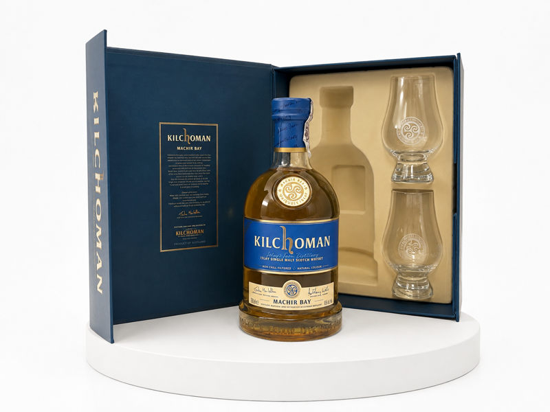 Kilchoman Islay Single Malt Scotch Whiskey: Machir Bay (mixed fruits, vanilla and intense sweetness