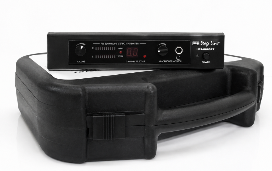 IMG Stage Line IMS-800SET Stereo Audio Transmission system samt IEM IN EAR Monitoring System i original transportkasse 