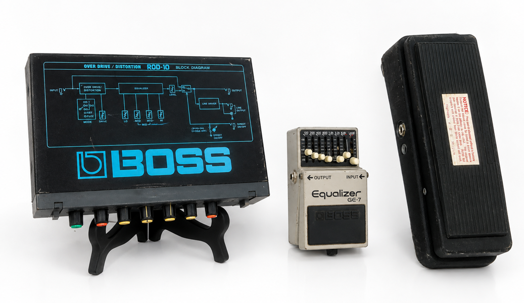 Jim Dunlop Cry Baby (GCB95) effektpedal Boss GE-7 Equalizer samt Boss ROD-10 Over Drive