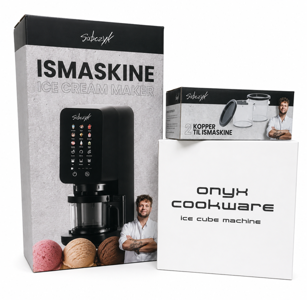 Casper Sobczyk 12-i-1 ismaskine m. ekstra Casper Sobczyk iskopper (2) og Onyx Cookware isterningmaskine