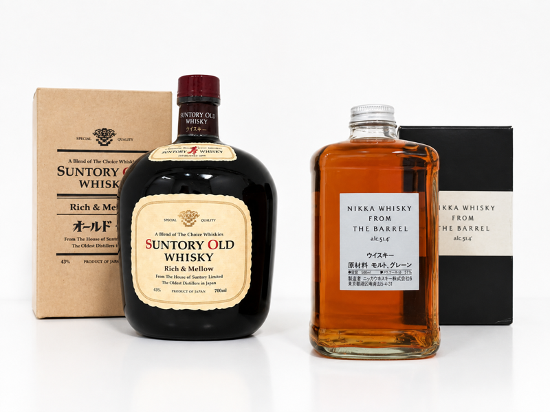 Nikka From The Barrel Blended Japanese Whisky (500ml) samt Suntory Old Rich & Mellow Whisky (700ml)