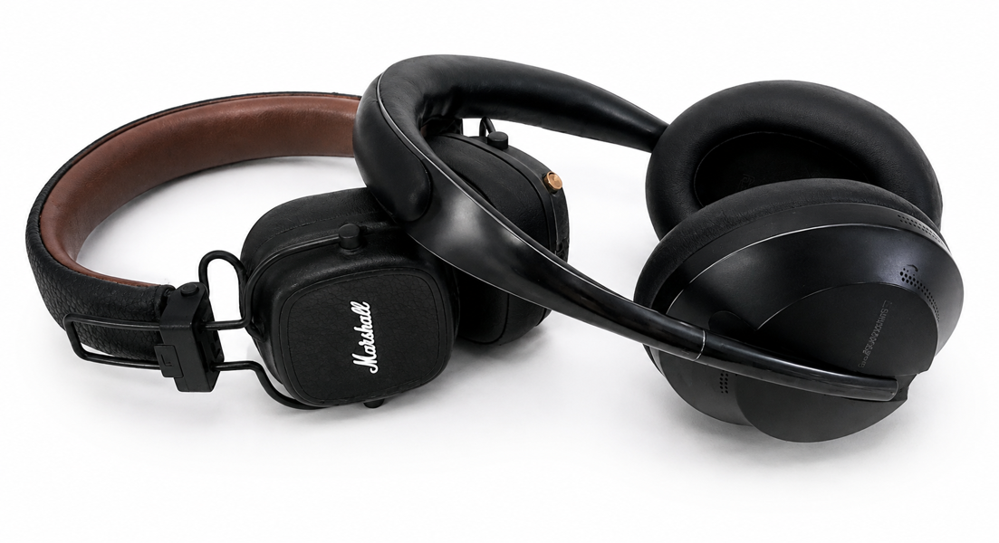 +M: Bose 700 Noise Cancelling Around-Ear hovedtelefoner samt Marshall Major IV On-Ear hovedtelefoner (B 186/25, 179/26)