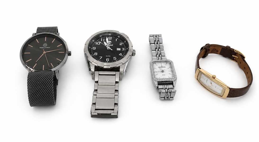+M: Samling af ure (4 enheder): Timberland Newmarket 10 ATM Date (13330X), Hagley West 'Love Your Journey' Inspiration Sarah, Skagen (522SGL) - (B 58, 59, 95, 130/26)