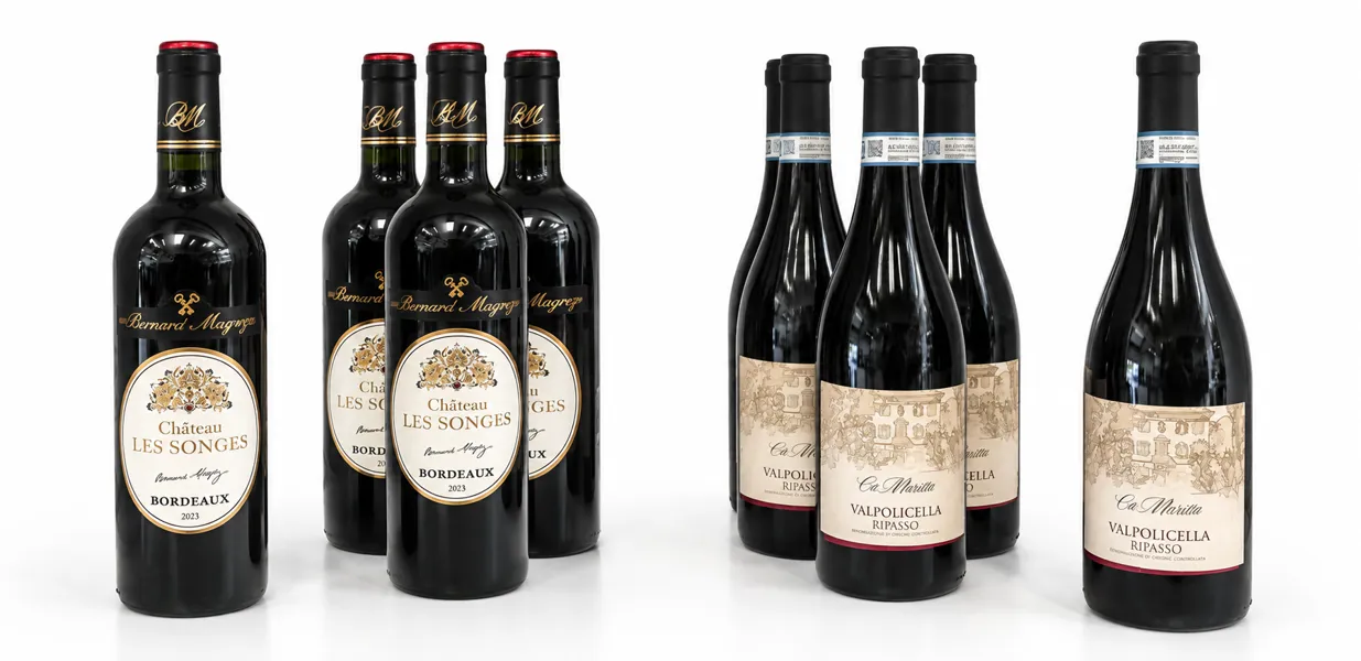 6 fl. Bernard Magrez Château Les Songes Bordeaux (2024) samt 6 fl. Ca Maritta Ripasso Della Valpolicella 2023 (2023) 