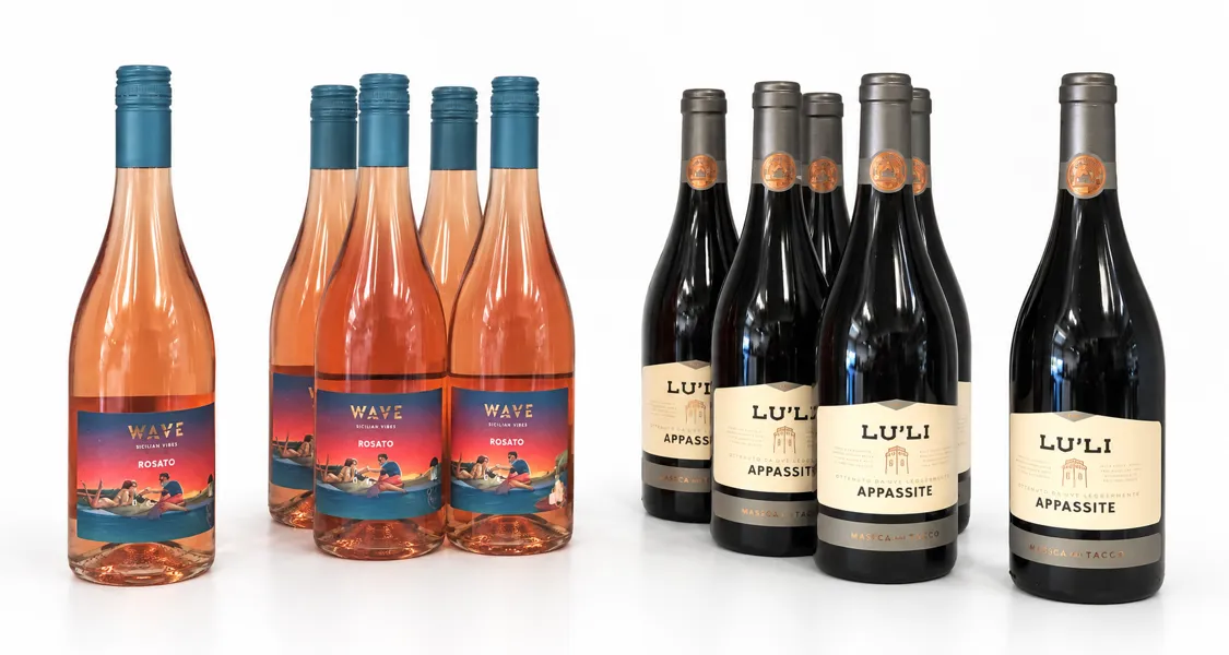 6 fl. Masca del Tacco Lu'Li Appassite (2024) samt 5 fl. Wave Rosato 'Sicilian Vibes'